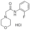 4-Morpholineacetamide, N-(2-fluorophenyl)-, monohydrochloride Struktur