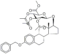 17β-Estradiol 3-O-Benzyl 17-(2,3,4-Tri-O-acetyl-β-D-glucuronide Methyl Ester) Struktur