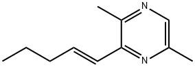 Pyrazine, 2,5-dimethyl-3-(1-pentenyl)-, (E)- (9CI) Struktur