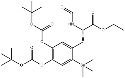 6-TRIMETHYLSTANNYL-L-DOPA Struktur