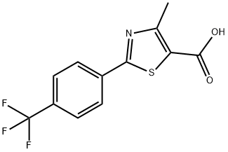 4-甲基-2-(4-三氟甲基苯基)噻唑-5-羧酸 結(jié)構(gòu)式