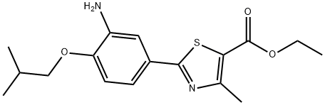 2-[3-Amino-4-(2-methylpropoxy)phenyl]-4-methyl-5-thiazolecarboxylic acid ethyl ester Struktur