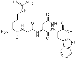 arginyl-glycyl-aspartyl-tryptophan Struktur