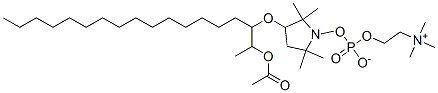 (2-acetoxy-3-octadecyloxy)propyl-1-phosphocholine Struktur