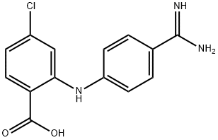 4'-amidinophenyl-4-chloroanthranilic acid Struktur