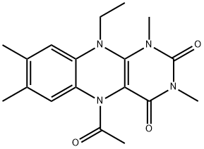 Alloxazine,  5-acetyl-10-ethyl-5,10-dihydro-1,3,7,8-tetramethyl-  (7CI,8CI) Struktur