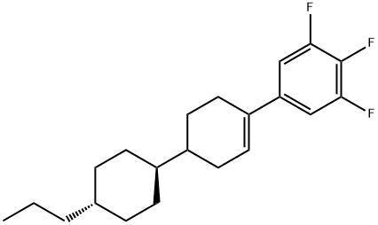 1,2,3-Trifluor-5-[4-(trans-4-propylcyclohexyl)-1-cyclohexen-1-yl]-benzol Struktur