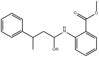 Benzoicacid,2-[(1-hydroxy-3-phenylbutyl)amino],methylester Struktur