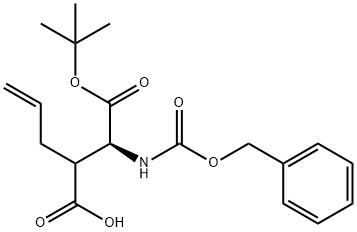 N-[(Phenylmethoxy)carbonyl]-3-allyl-L-aspartic acid 1-tert-butyl ester Struktur