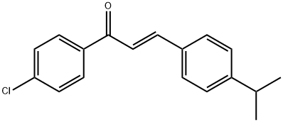 (E)-1-(4-chlorophenyl)-3-(4-isopropylphenyl)-2-propen-1-one Struktur