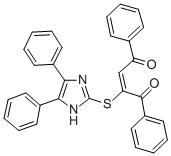 1,4-Diphenyl-2-((4,5-diphenyl-1H-imidazol-2-yl)thio)-2-butene-1,4-dion e Struktur