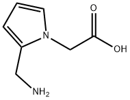 1H-Pyrrole-1-aceticacid,2-(aminomethyl)-(9CI) Struktur