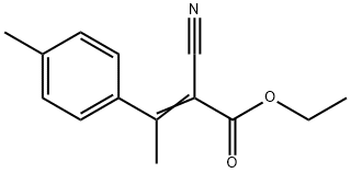 2-Butenoic acid, 2-cyano-3-(4-Methylphenyl)-, ethyl ester Struktur