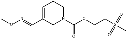 1(2H)-Pyridinecarboxylic acid, 3,6-dihydro-5-((methoxyimino)methyl)-,  2-(methylsulfonyl)ethyl ester, (E)- Struktur