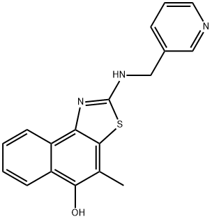 Naphtho[1,2-d]thiazol-5-ol,  4-methyl-2-[(3-pyridinylmethyl)amino]- Struktur