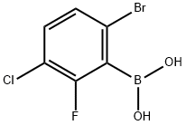 6-Bromo-3-chloro-2-fluorophenylboronic acid Struktur