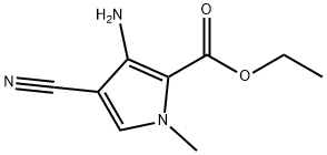 1H-Pyrrole-2-carboxylicacid,3-amino-4-cyano-1-methyl-,ethylester(9CI) Struktur