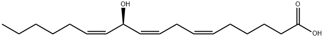 11-hydroxy-6,9,12-octadecatrienoic acid Struktur