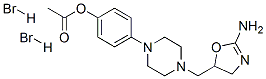 [4-[4-[(2-amino-4,5-dihydro-1,3-oxazol-5-yl)methyl]piperazin-1-yl]phen yl] acetate dihydrobromide Struktur