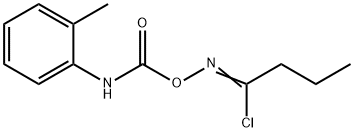 N-((((2-Methylphenyl)amino)carbonyl)oxy)butanimidoyl chloride Struktur