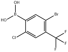 5-Bromo-2-chloro-4-(trifluoromethyl)phenylboronicacid Struktur