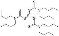 tris(dibutyldithiocarbamato-S,S')iron  Struktur