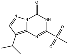 8-Isopropyl-2-(methylsulfonyl)pyrazolo[1,5-a][1,3,5]triazin-4-ol Struktur