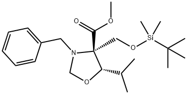 (4R,5S)-3-N-Benzyl-4-(t-butyldimethylsilyloxymethyl)-5-isopropyloxazoladine-4-carboxylic Acid, Methyl Ester