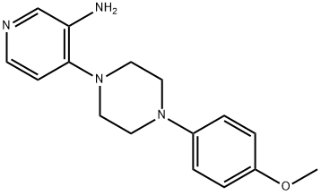 4-[4-(4-Methoxyphenyl)-1-piperazinyl]-3-pyridinamine Struktur