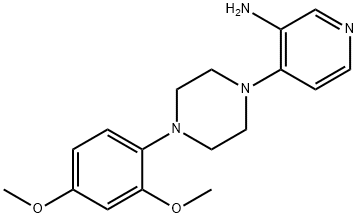 1-(3-Amino-4-pyridyl)-4-(2,4-dimethoxyphenyl)piperazine Struktur