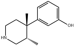 (+)-(3R,4S)-3,4-DIMETHYL-4-(3-HYDROXYPHENYL)PIPERIDINE Struktur