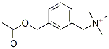 3-acetoxymethyl-N,N,N-trimethylbenzenemethanaminium Struktur