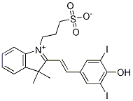 3H-IndoliuM, 2-[2-(4-hydroxy-3,5-diiodophenyl)ethenyl]-3,3-diMethyl-1-(3-sulfopropyl)-, inner salt Structure