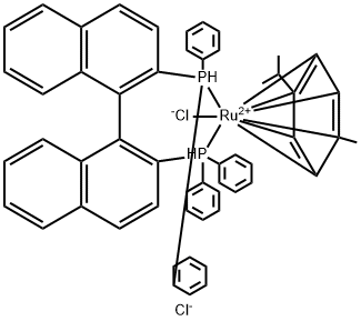 (R)-(+)-2,2'-BIS(DIPHENYLPHOSPHINO)-1,1'-BINAPHTHALENECHLORO(P-CYMENE)RUTHENIUM CHLORIDE Struktur