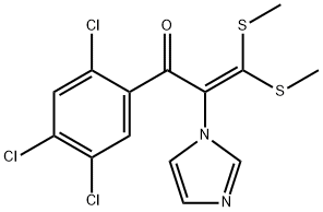 2-Propen-1-one,  2-(1H-imidazol-1-yl)-3,3-bis(methylthio)-1-(2,4,5-trichlorophenyl)- Struktur