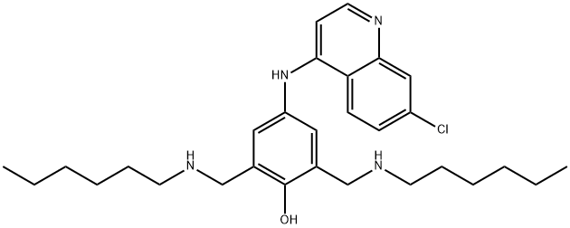 4-[[3,5-Bis(2-diethylaminoethyl)-4-hydroxyphenyl]amino]-7-chloroquinoline Struktur