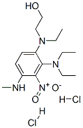 2-[2-diethylaminoethyl-(4-methylamino-3-nitro-phenyl)amino]ethanol dihydrochloride Struktur