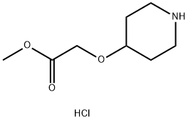 (PIPERIDIN-4-YLOXY)-ACETIC ACID METHYL ESTER HYDROCHLORIDE Struktur