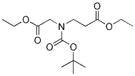 3-(tert-Butoxycarbonyl-ethoxycarbonylmethyl-amino) -propionic acid ethyl ester Struktur