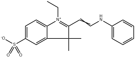 3H-Indolium，1-Ethyl-3,3- Dimethyl-2-[2-(phenylamino)ethenyl]-5-Sulfo，inner salt. Struktur