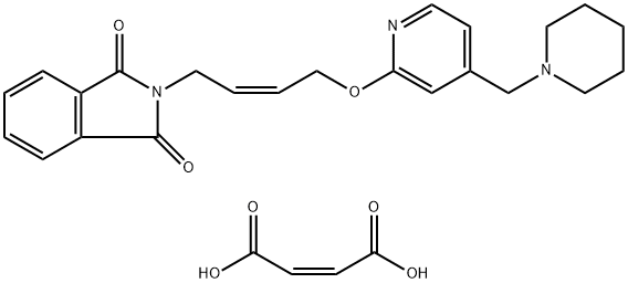 N-{4-[4-(Piperidinomethyl)pyridyl-2-oxy]-cis-2-butene}phthalimide maleic acid Structure