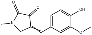 4-[(4-Hydroxy-3-methoxyphenyl)methylene]-1-methyl-2,3-pyrrolidinedione Struktur