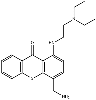 9H-Thioxanthen-9-one, 4-(aminomethyl)-1-[[2-(diethylamino)ethyl]amino]- Struktur