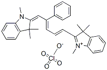 1,3,3-TRIMETHYL-2-[(1E,3Z)-4-PHENYL-5-(1,3,3-TRIMETHYL-1,3-DIHYDRO-2H-INDOL-2-YLIDENE)-1,3-PENTADIENYL]-3H-INDOLIUM PERCHLORATE Struktur