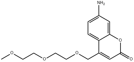 7-AMINO-4-(2,5,8-TRIOXANONYL)COUMARIN Struktur