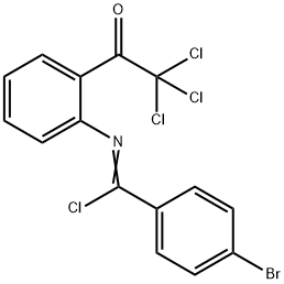 Benzenecarboximidoyl  chloride,  4-bromo-N-[2-(trichloroacetyl)phenyl]-  (9CI) Struktur