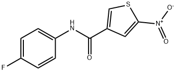 N-(4-fluorophenyl)-5-nitro-thiophene-3-carboxamide Struktur