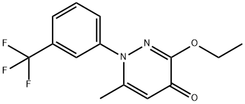 3-ethoxy-6-methyl-1-[3-(trifluoromethyl)phenyl]pyridazin-4-one Struktur