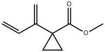 Cyclopropanecarboxylic acid, 1-(1-methylene-2-propenyl)-, methyl ester (9CI) Struktur