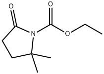 1-Pyrrolidinecarboxylic  acid,  2,2-dimethyl-5-oxo-,  ethyl  ester Struktur